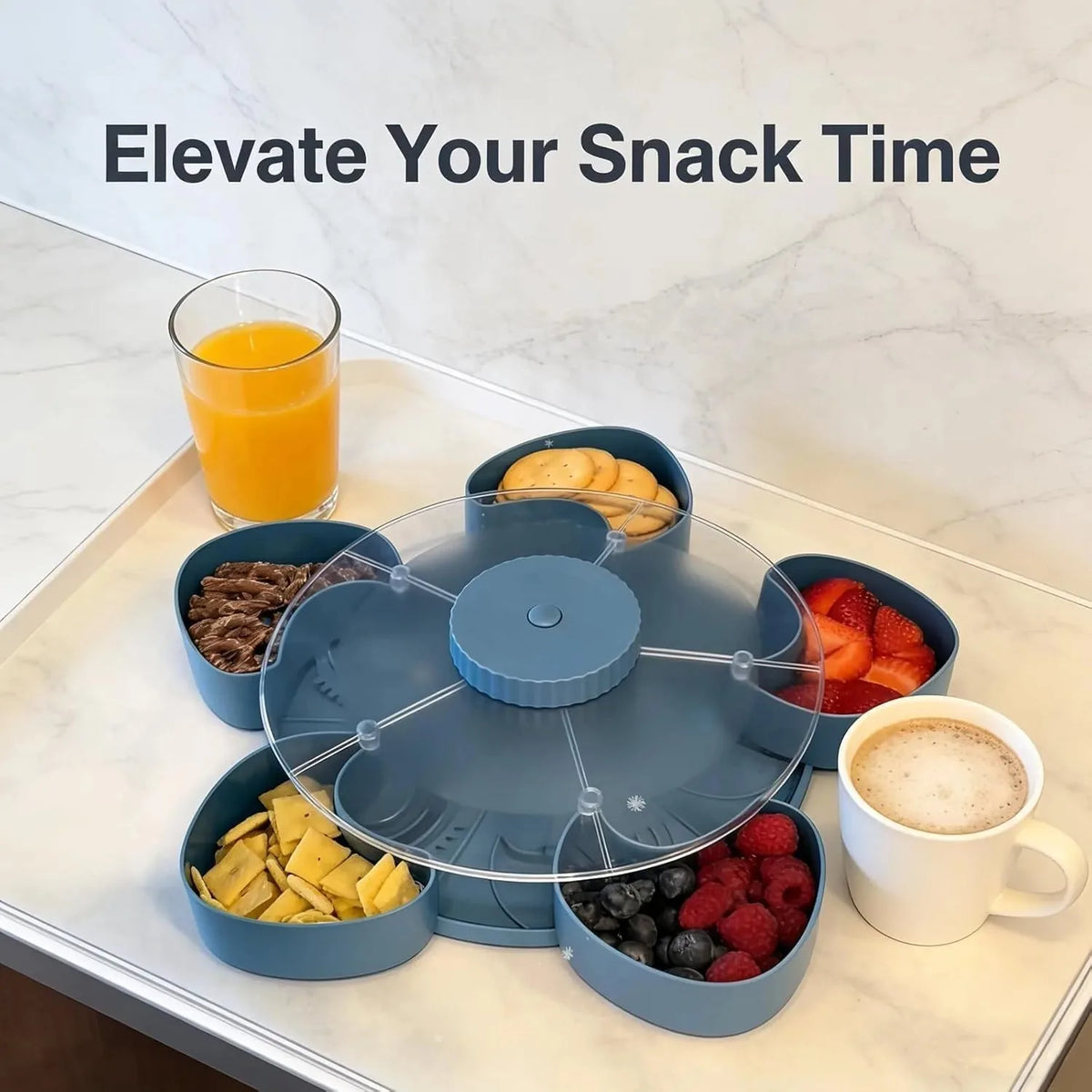 Divided Spin and Snack Serving Tray