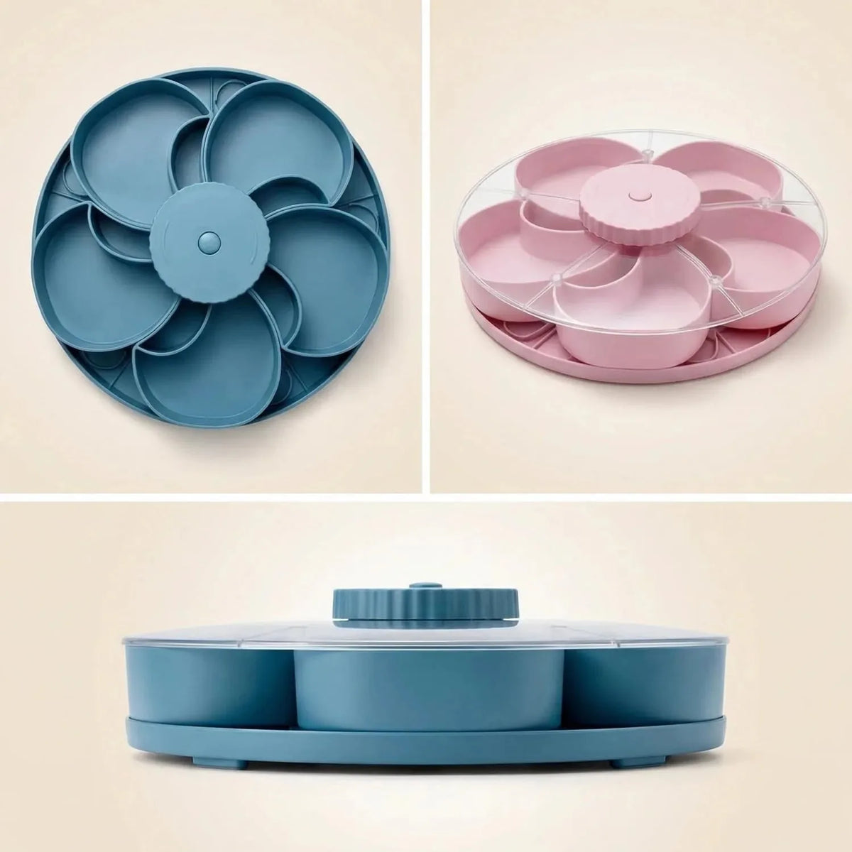 Divided Spin and Snack Serving Tray