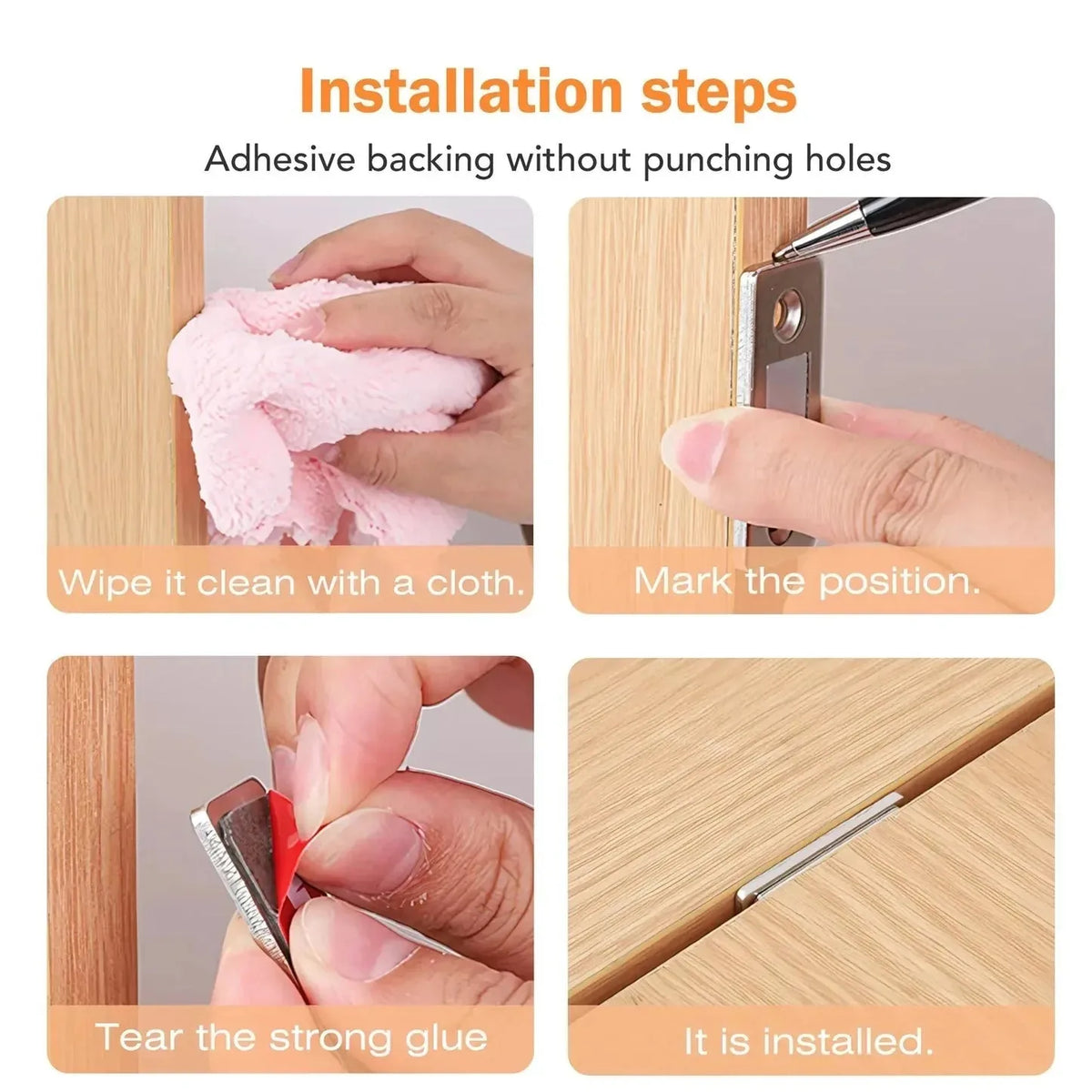 Ultra-Thin Magnetic Cabinet Catches – 10 Pairs