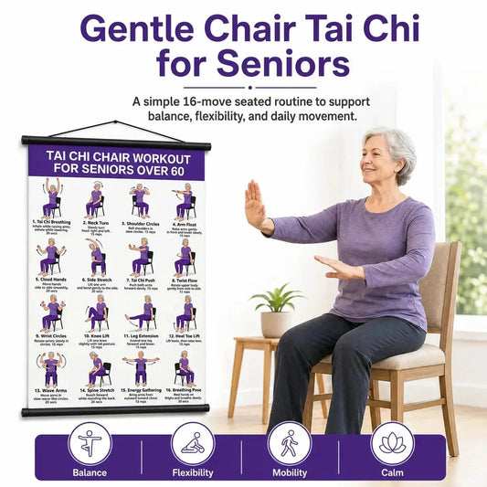 Seated Tai Chi Exercise Wall Chart for Seniors – product detail 2