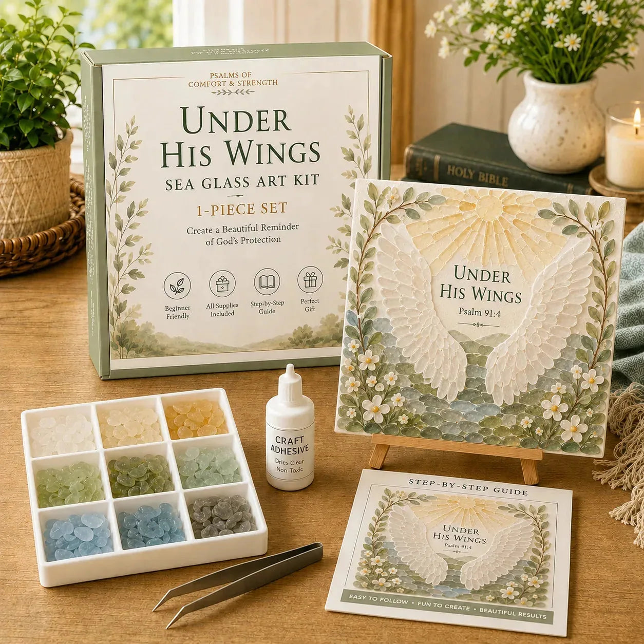 Psalms of Comfort and Strength Sea Glass Art Kit – product image 2