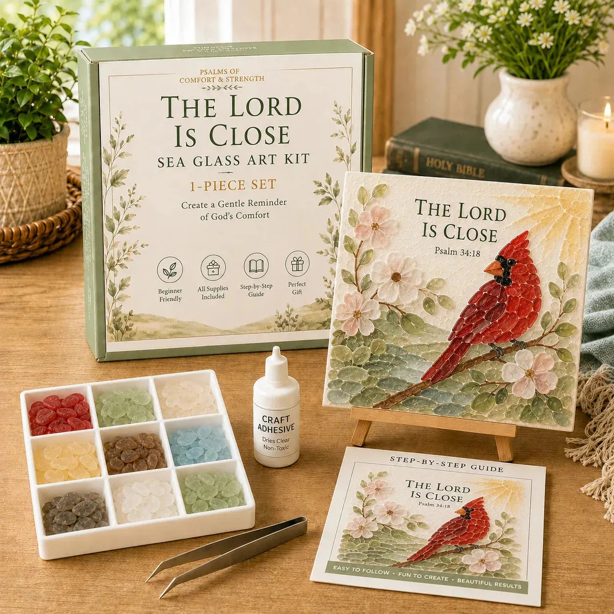 Psalms of Comfort and Strength Sea Glass Art Kit – product image 3