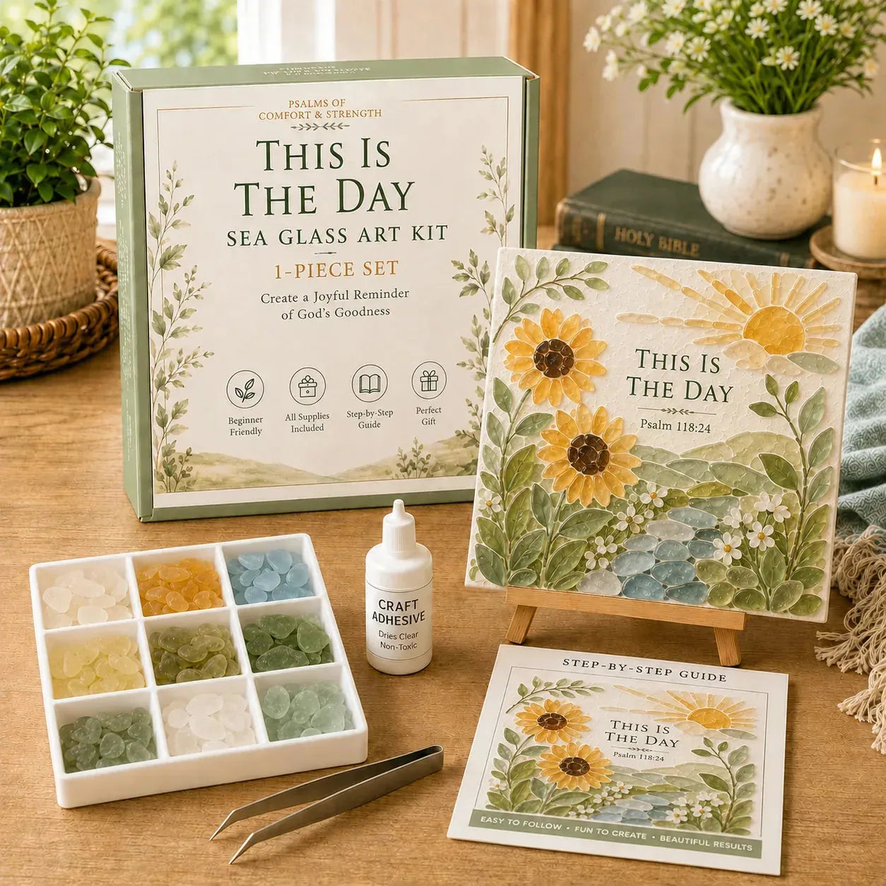 Psalms of Comfort and Strength Sea Glass Art Kit – product image 4
