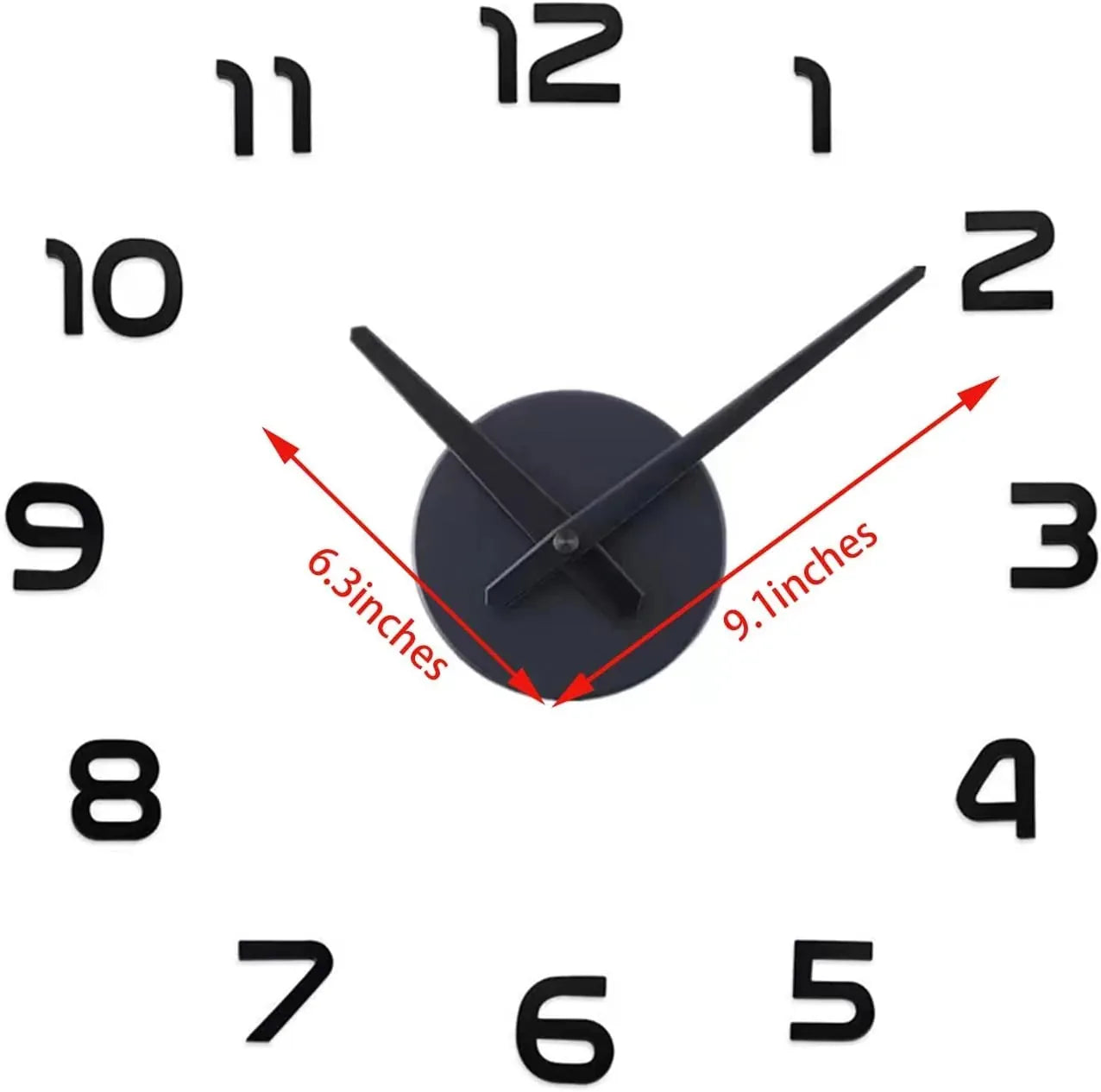 3D DIY Wall Clock Arabic Numerals Clock