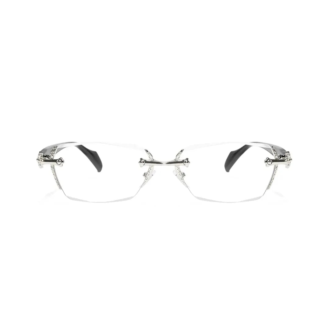 Rimless Metal Anti-Blue Light Reading Glasses 2 Pcs