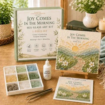 Psalms of Comfort and Strength Sea Glass Art Kit