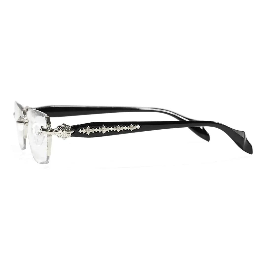 Rimless Metal Anti-Blue Light Reading Glasses 2 Pcs
