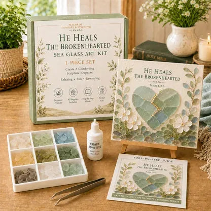 Psalms of Comfort and Strength Sea Glass Art Kit