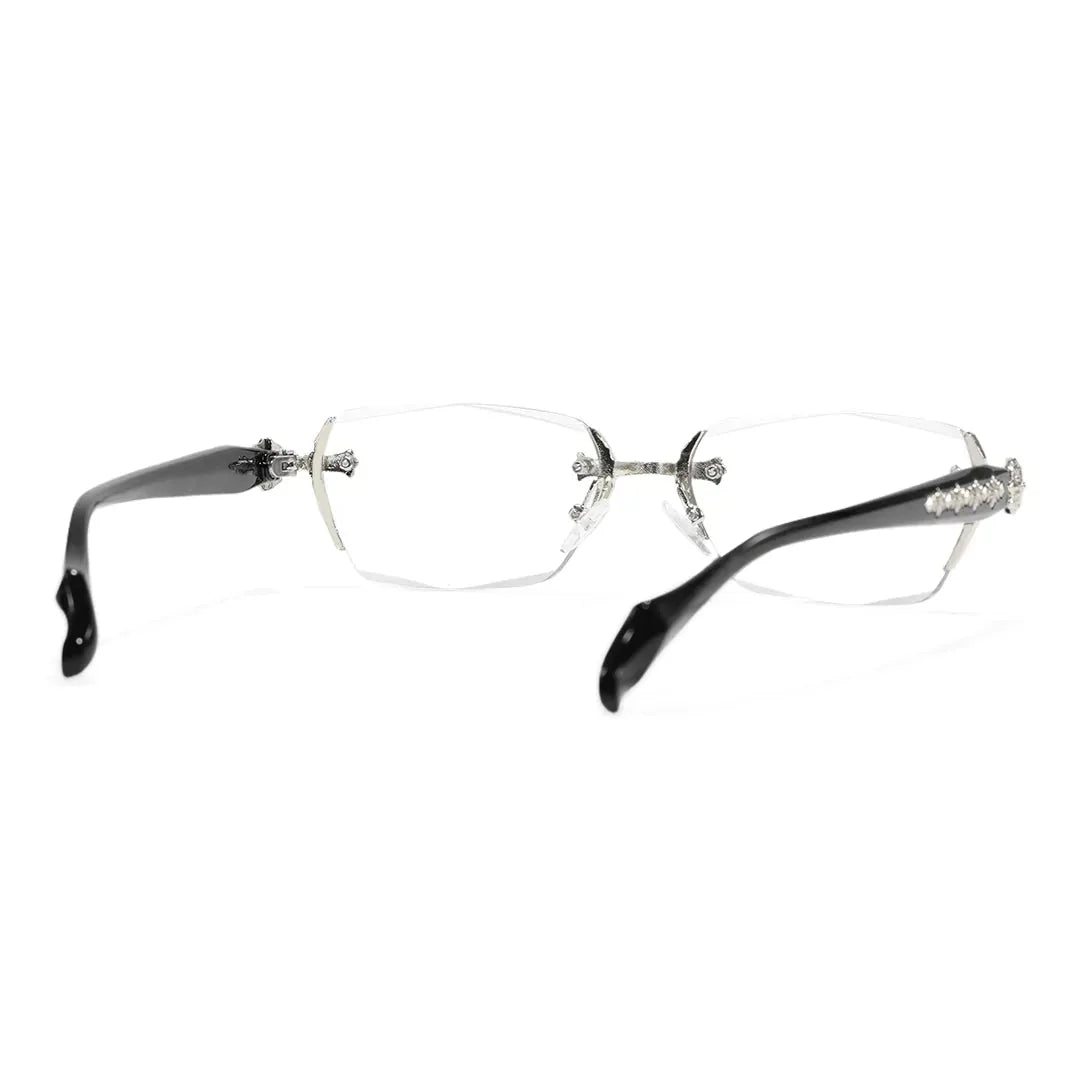 Rimless Metal Anti-Blue Light Reading Glasses 2 Pcs