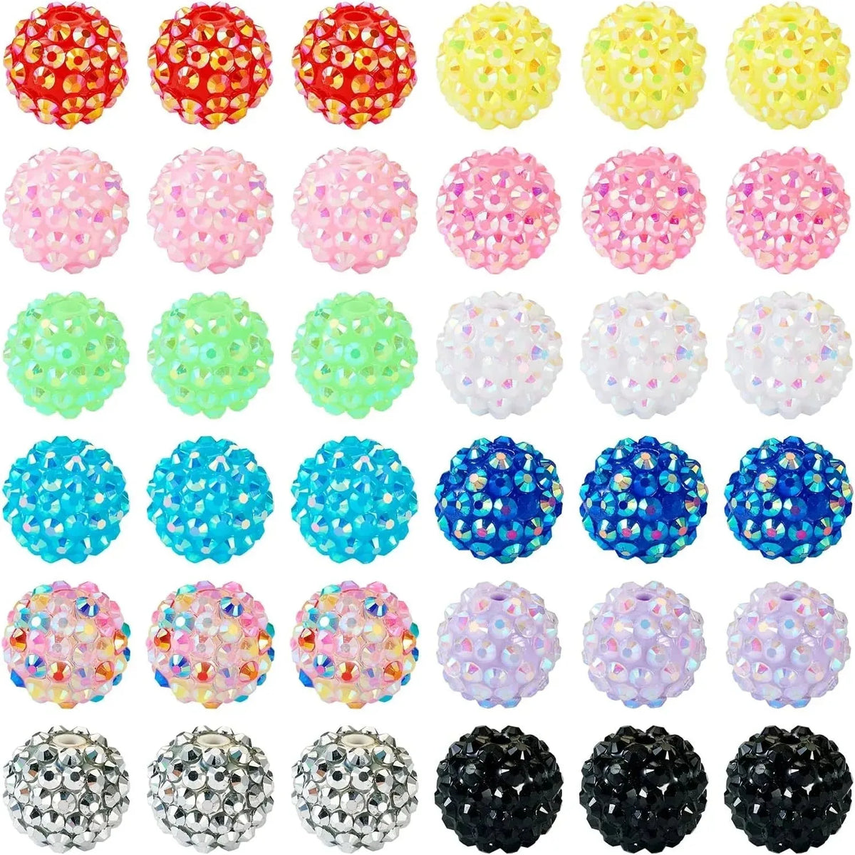 Colorful Rhinestone Craft Beads – 100 Pieces – product image 1