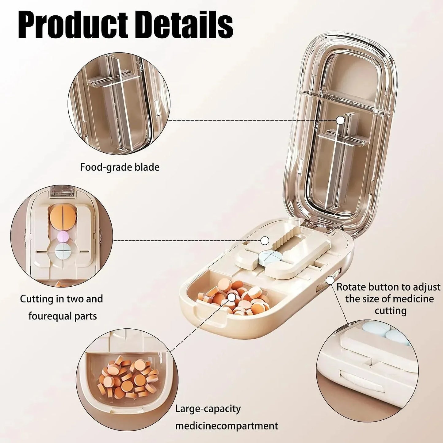 Pill Cutter Splitter for Small and Tiny Pills