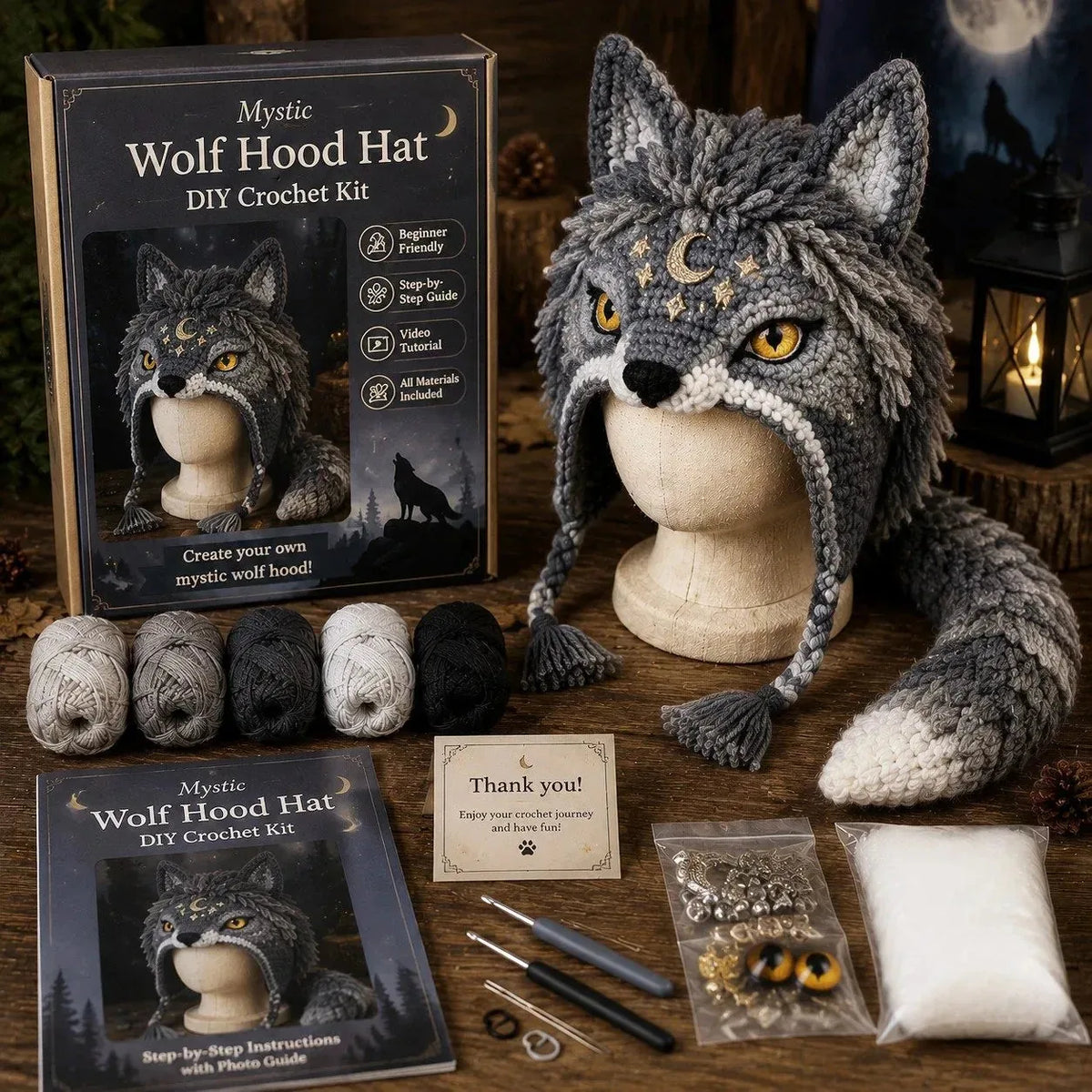 Fantasy Hood Hat DIY Crochet Kit - image 3