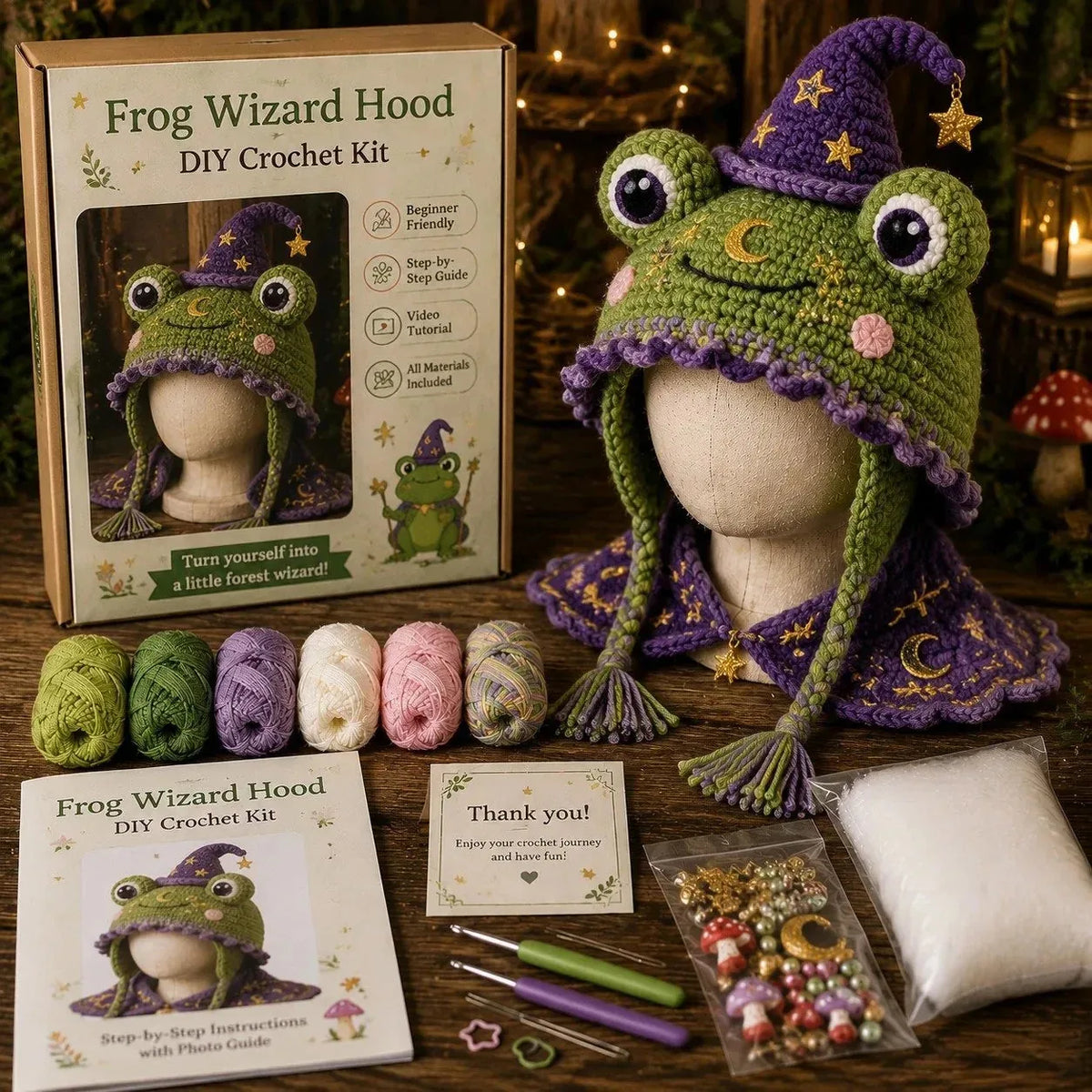 Fantasy Hood Hat DIY Crochet Kit - image 4