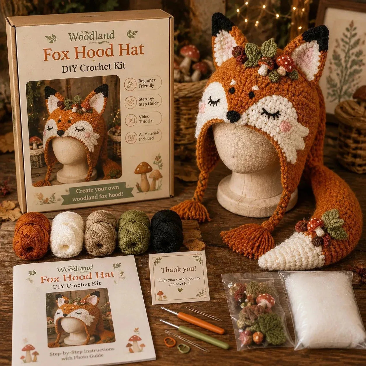 Fantasy Hood Hat DIY Crochet Kit - image 5