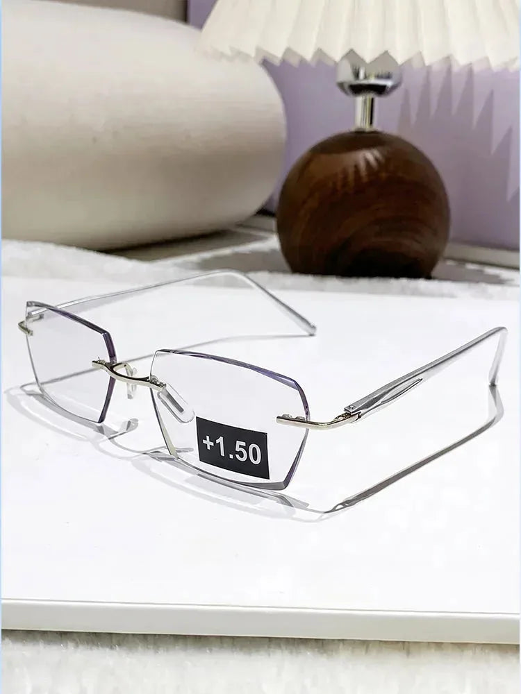 Rimless Transition Photochromic Reading Glasses 2 Pack