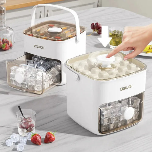 Large Capacity Food-Grade Ice Cube Mold & Ice Storage Maker