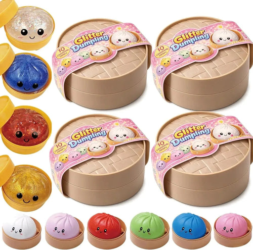 Glitter Dumpling Squishy -  Random-4/12PCS-（Pre-Order – Ships in 10 Days）