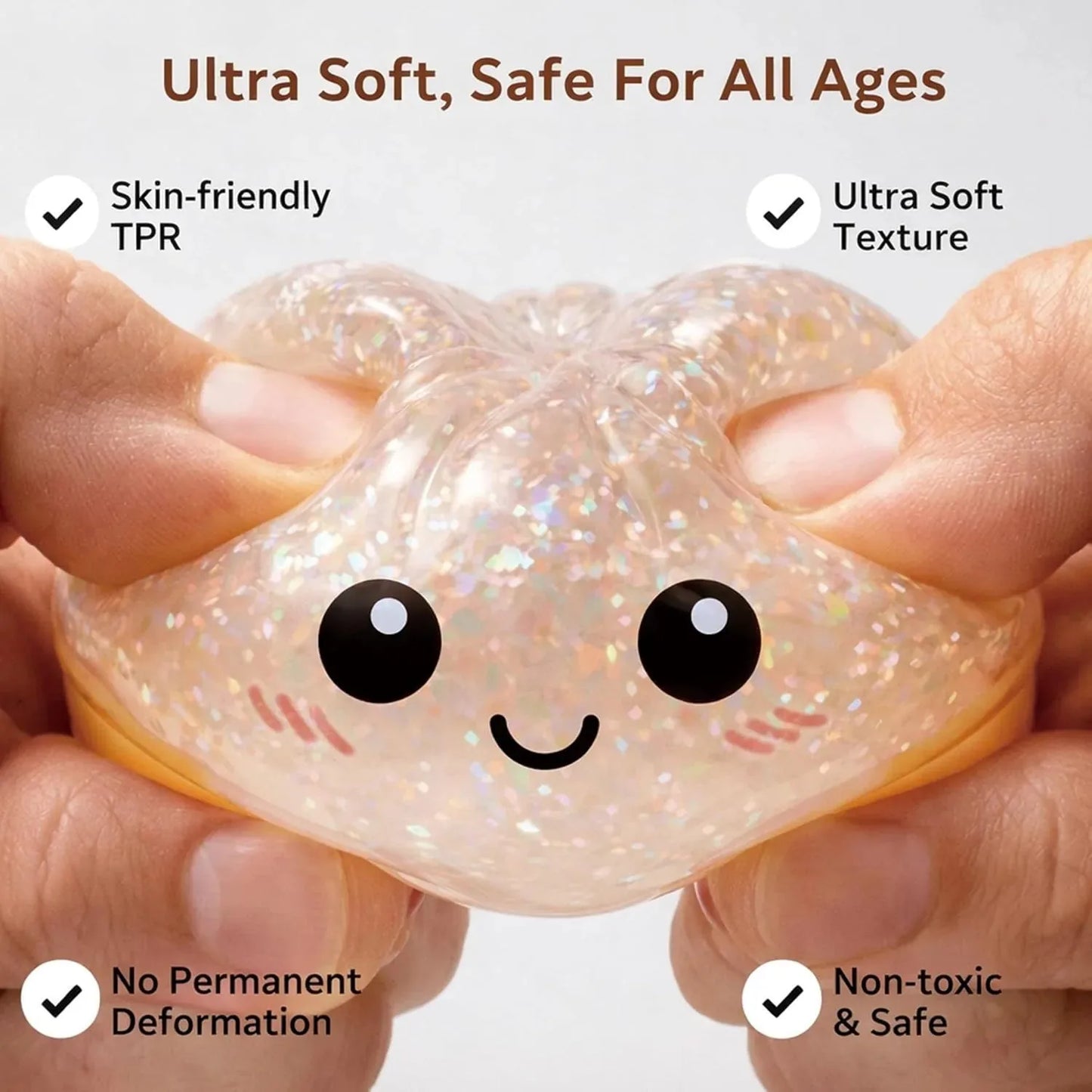 Glitter Dumpling Squishy -  Random-4/12PCS-（Pre-Order – Ships in 10 Days）