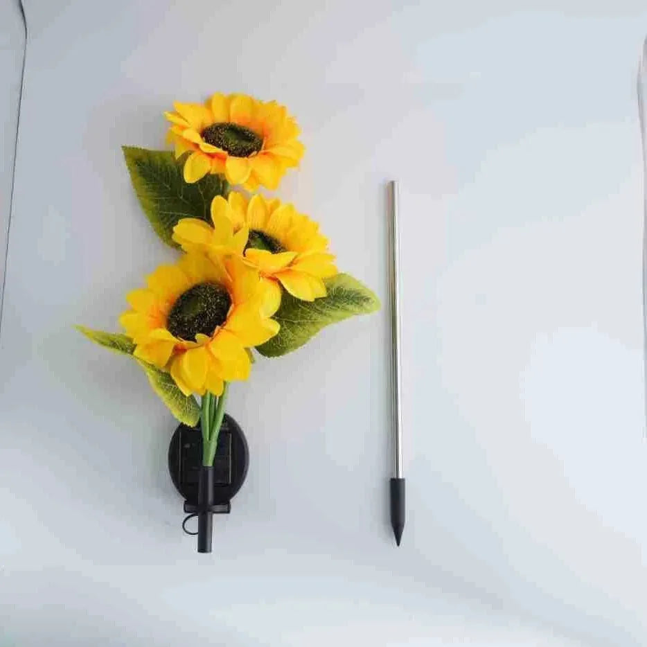 Solar Sunflower LED Lights Outdoor 2 Pack
