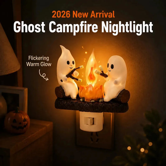 Ghost Campfire Halloween Plug-In Night Light