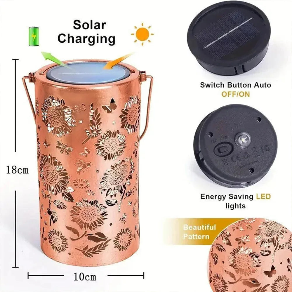 Colorful Sunflower Glow Solar Garden Lantern