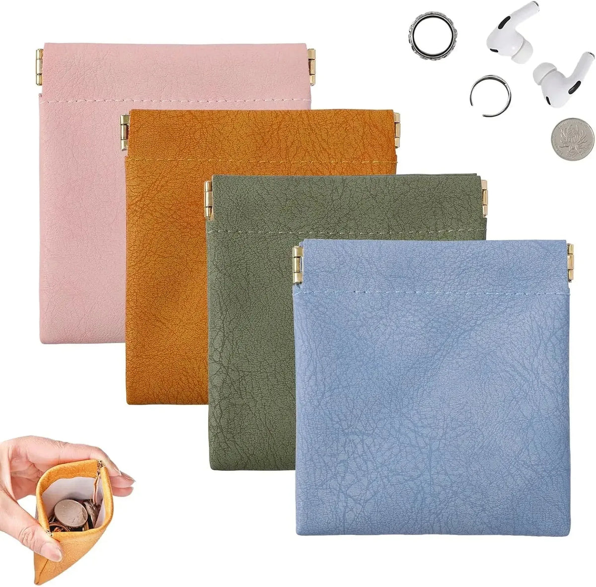 Squeeze-Open Mini Storage Pouches – 4 Pack – product image 1