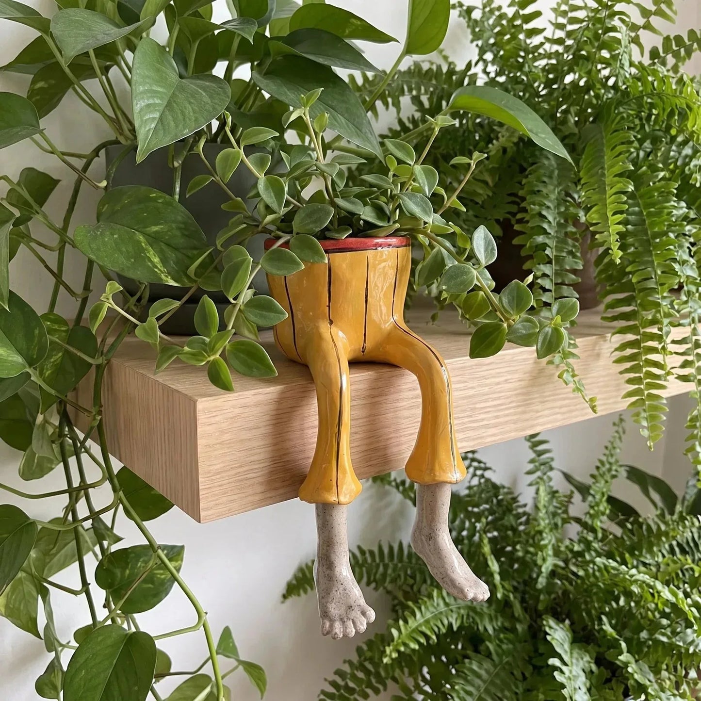 Dangling-Legs Character Planter Pot - image 1