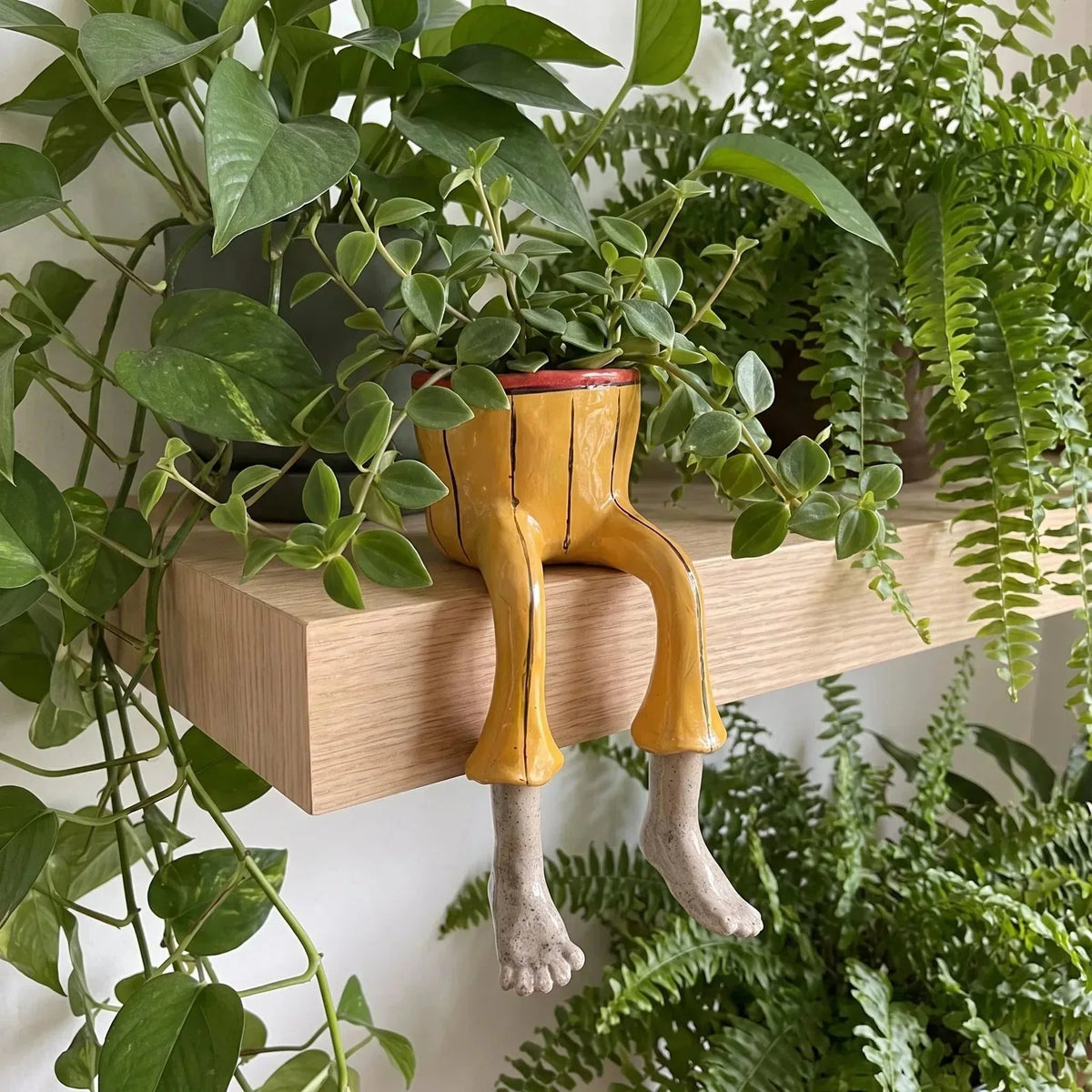 Dangling-Legs Character Planter Pot - image 1