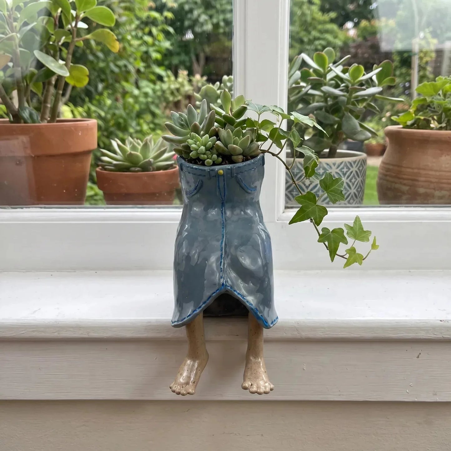 Dangling-Legs Character Planter Pot - image 2