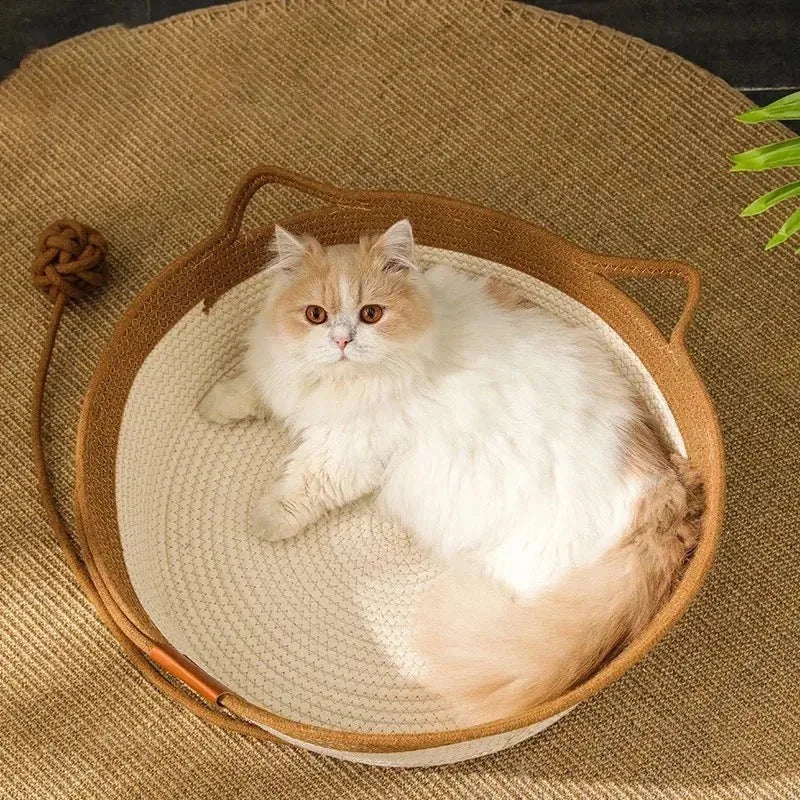 Hand-Woven Cotton Rope Cat Bed - image 5