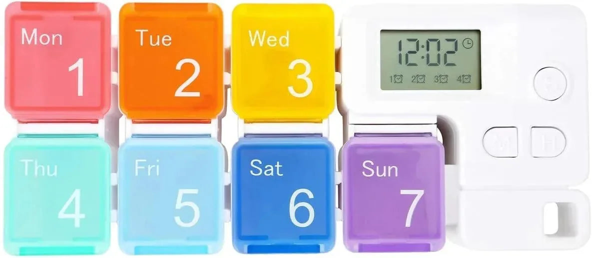 7-Day Electronic Pill Box with Timer Alarm