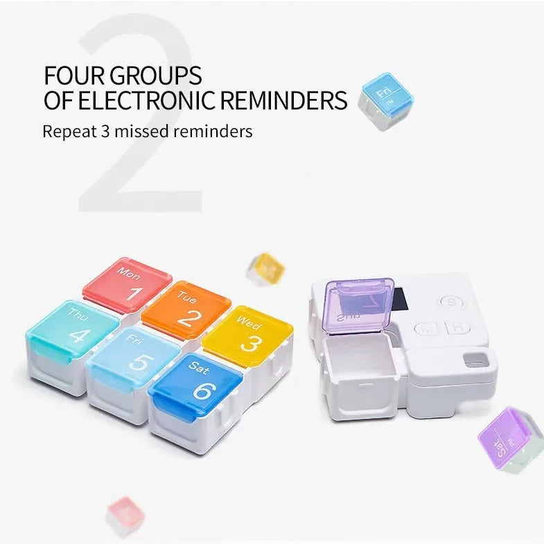 7-Day Electronic Pill Box with Timer Alarm