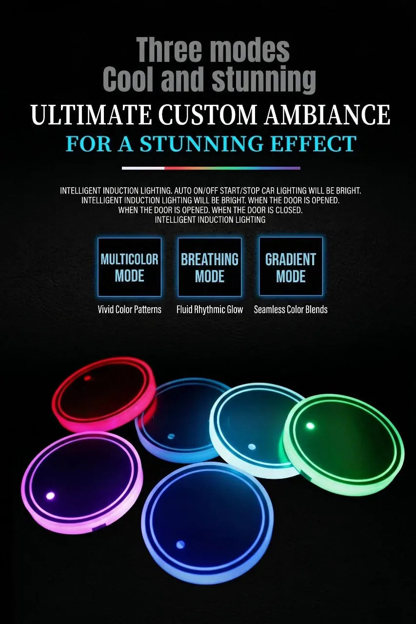 LED Car Cup Holder Coasters-2 PCS