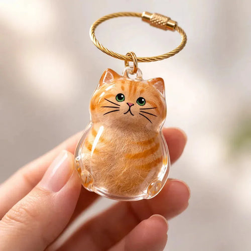 Pet Hair Keepsake Capsule Keychain for Cat & Dog Lovers -5Pcs