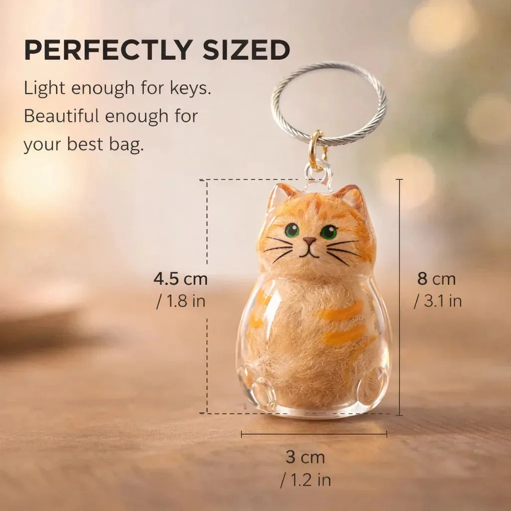 Pet Hair Keepsake Capsule Keychain for Cat & Dog Lovers -5Pcs