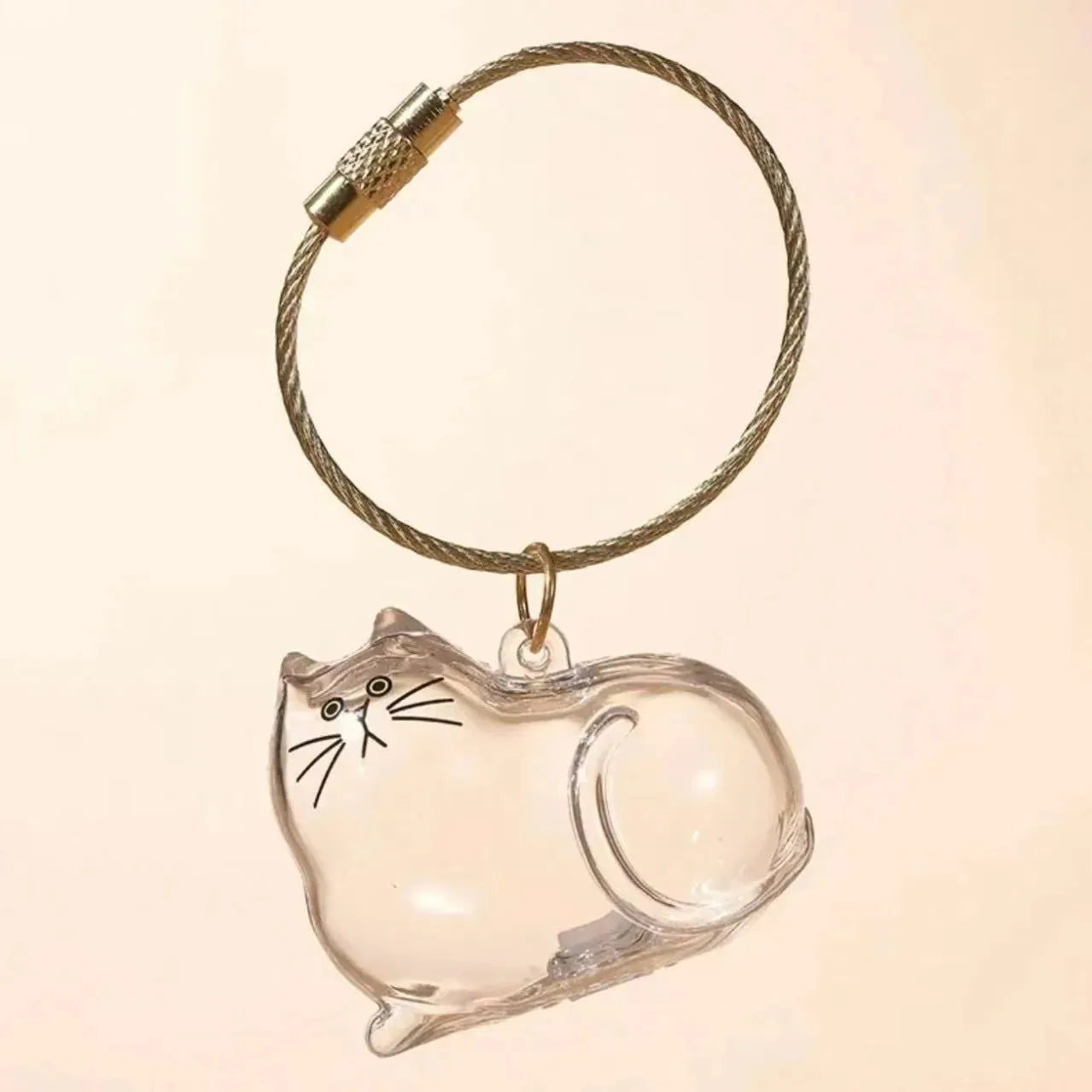 Pet Hair Keepsake Capsule Keychain for Cat & Dog Lovers -5Pcs
