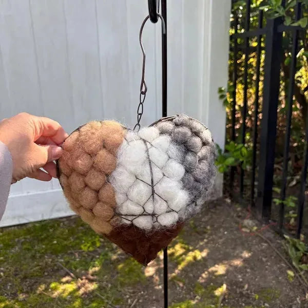 Handmade Bird's Nest Heart-Shaped Ornament Filling