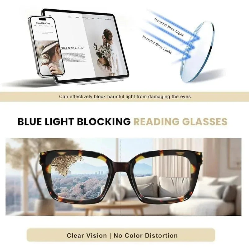 Blue Light Blocking Oversized Square Readers