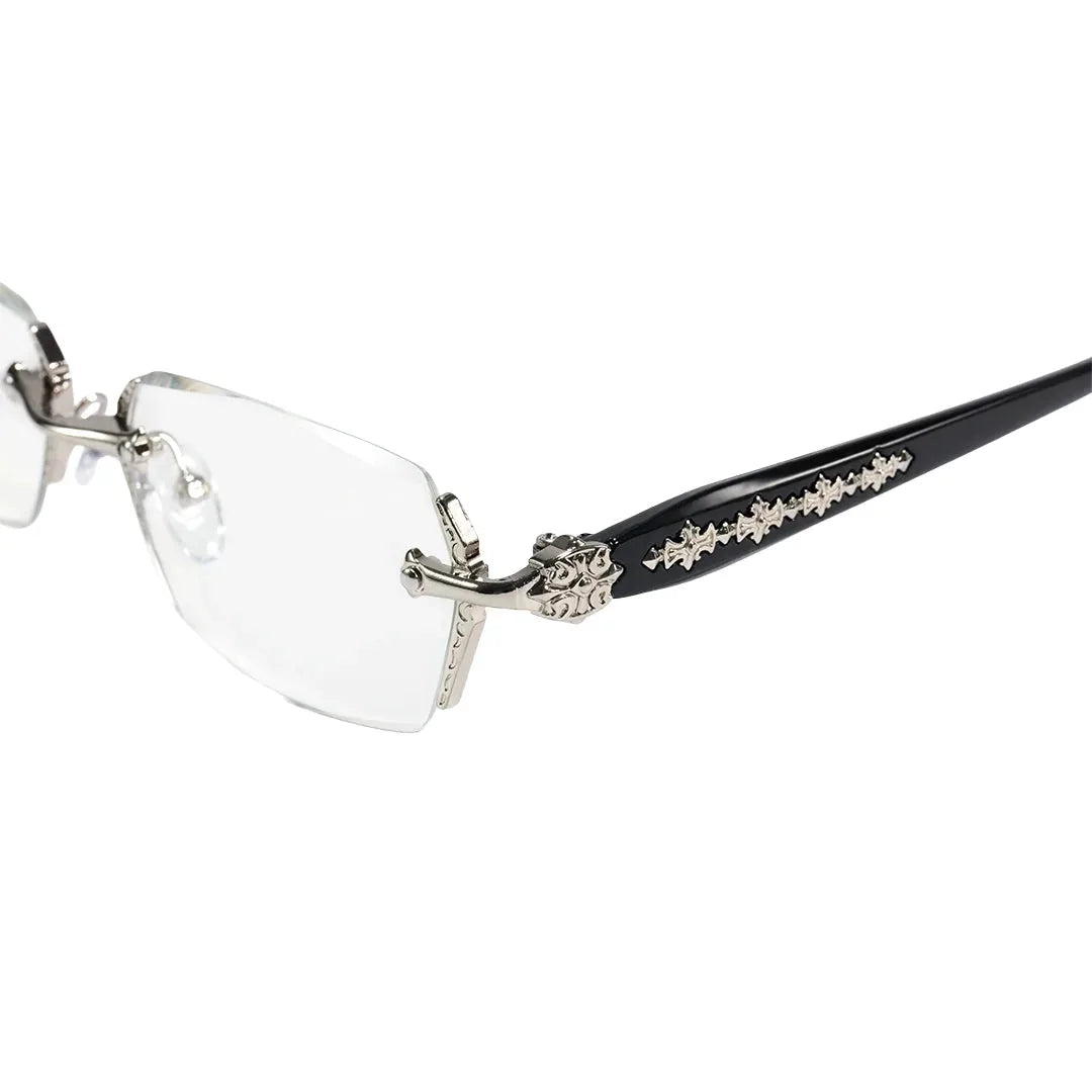 Rimless Metal Anti-Blue Light Reading Glasses 2 Pcs