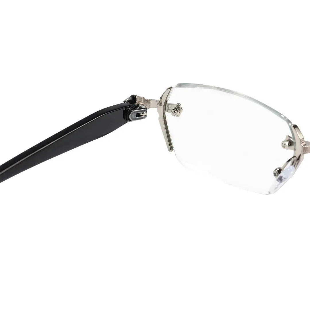 Rimless Metal Anti-Blue Light Reading Glasses 2 Pcs
