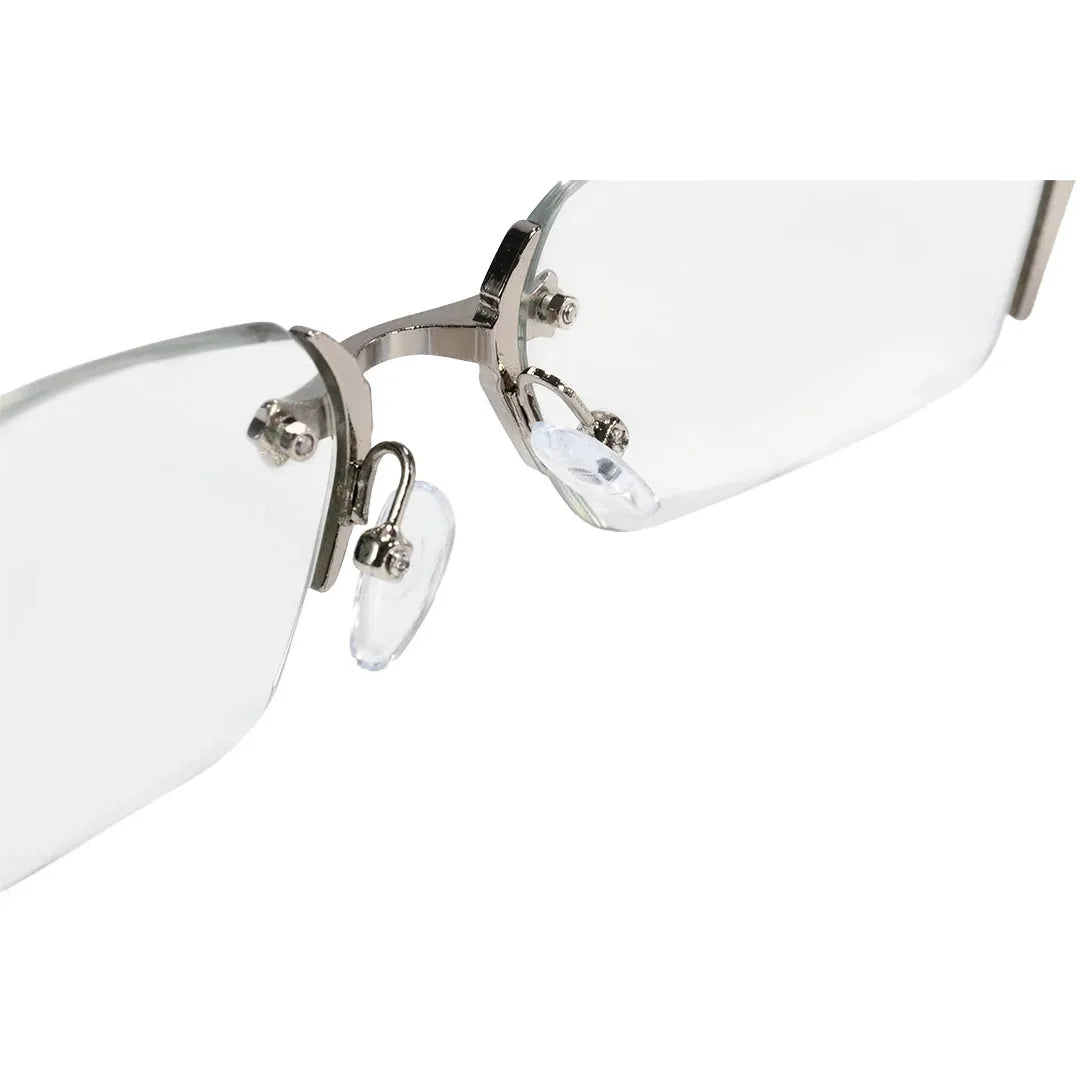 Rimless Metal Anti-Blue Light Reading Glasses 2 Pcs