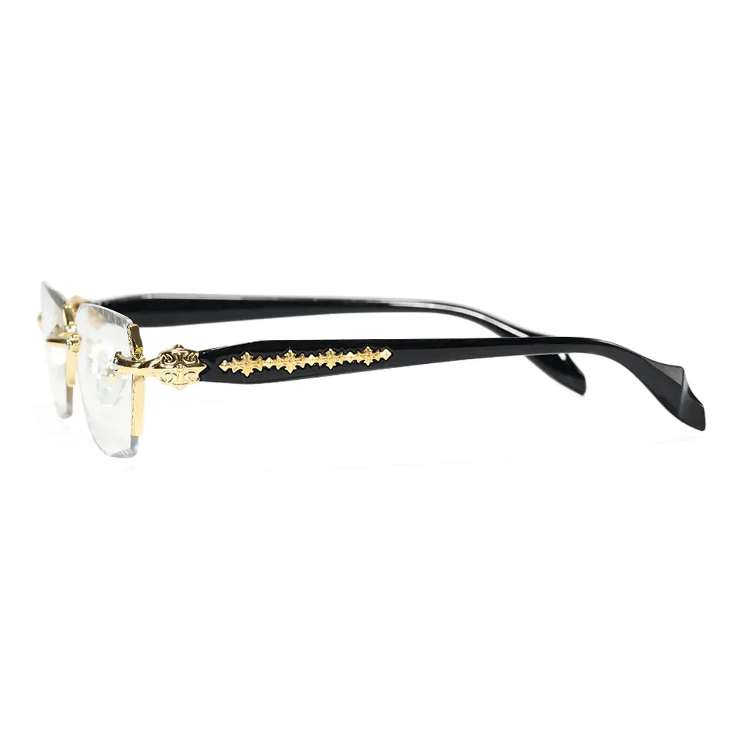 Rimless Metal Anti-Blue Light Reading Glasses 2 Pcs