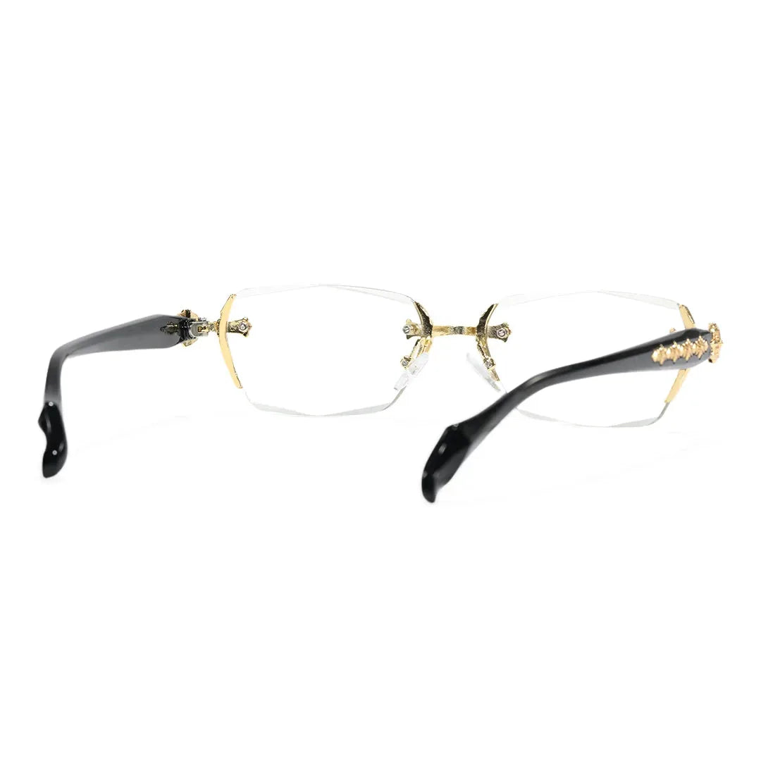 Rimless Metal Anti-Blue Light Reading Glasses 2 Pcs