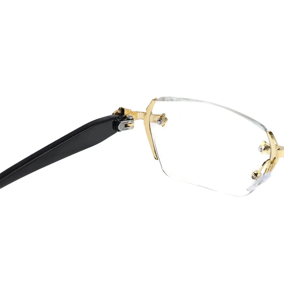 Rimless Metal Anti-Blue Light Reading Glasses 2 Pcs