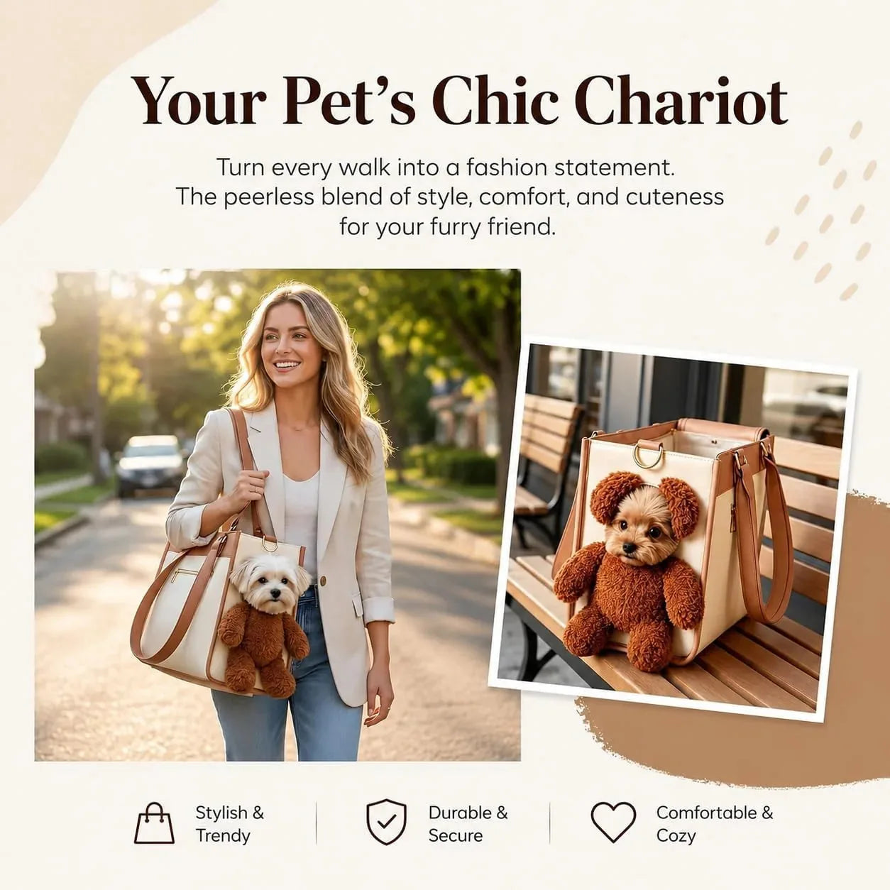 Pet Carrier for Small Dogs & Cats