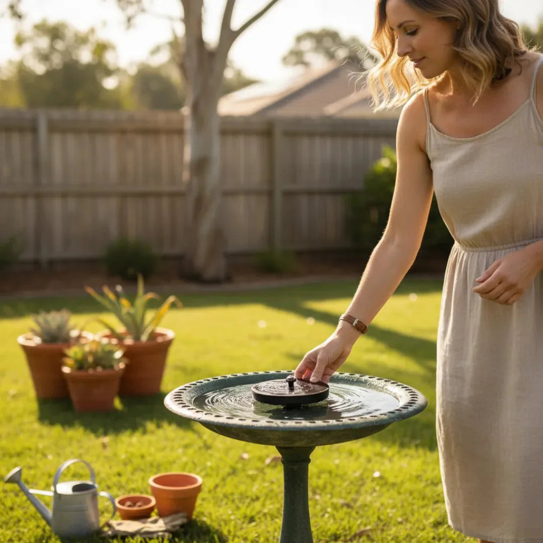 Solar Fountain - Bring your own bowl