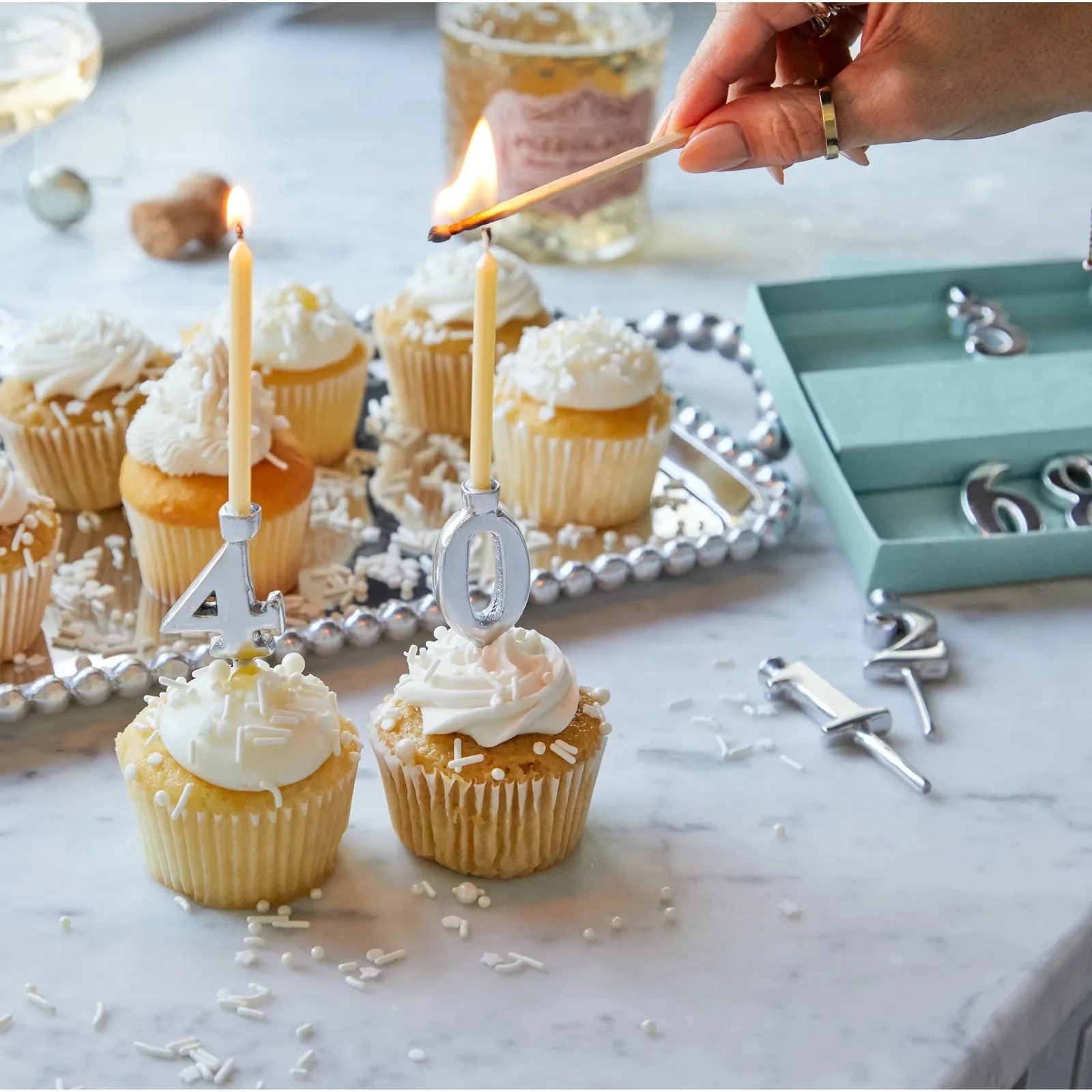 Reusable Number Candle Holder Set-(2SETS)