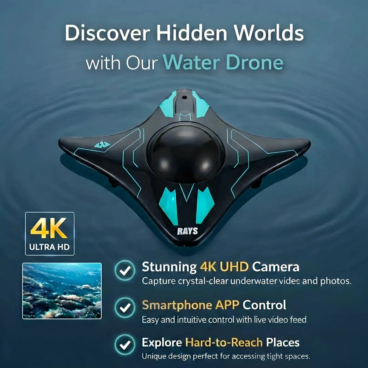 APP-CONTROLLED WIRELESS SPY BOAT