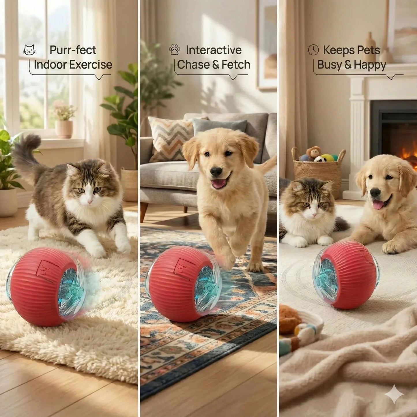 The Ultimate Auto-Moving Chase Ball for Cats & Dogs 2 Pack