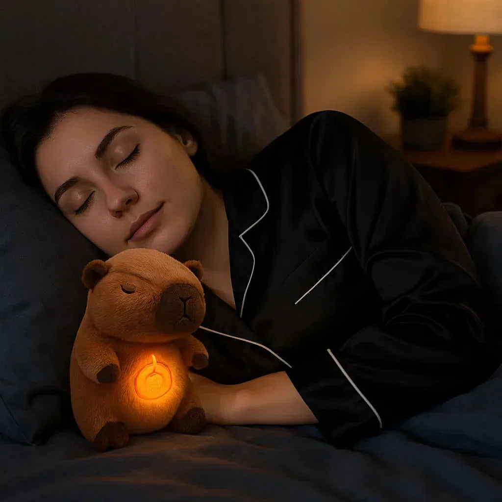 Breathing Capybara teddy bear for a good night's sleep